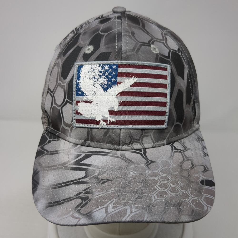 U.S. Flag Eagle Strapback Baseball Cap Multi One … - image 2